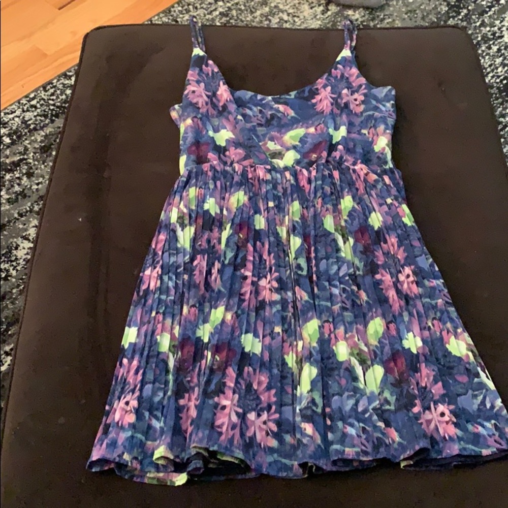 Blue floral dress